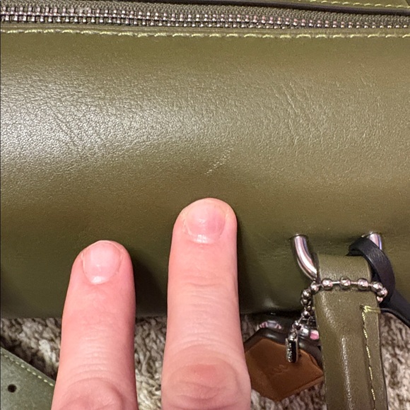 Coach Slouchy Rogue Top Handle in Olive - Picture 6 of 17
